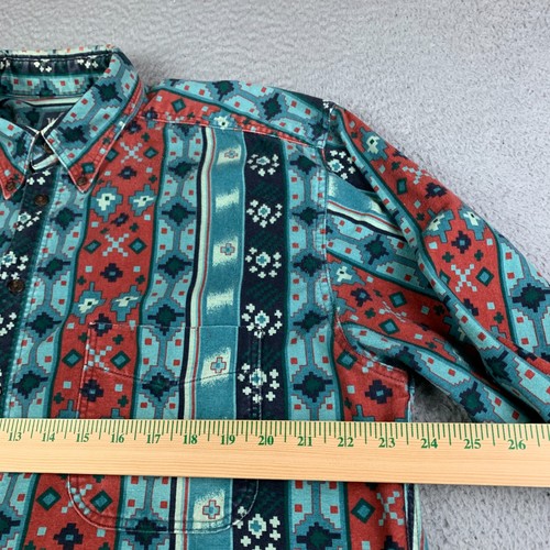 Vintage Woolrich Shirt Mens Large Long Sleeve Aztec Tribal Southwest Cotton USA - Picture 6 of 8