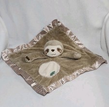 Douglas Baby Sloth Security Blanket Lovey Plush Stuffed Animal Embroidered Eyes