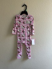 Hello Kitty Baby Girls Cozy TwoWay Zip Footed Sleep N Play One Piece Pajama 6-9M