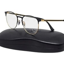 NEW RAY-BAN RB 6375 3051 BLACK GOLD GUNMETAL AUTHENTIC EYEGLASSES 53-18