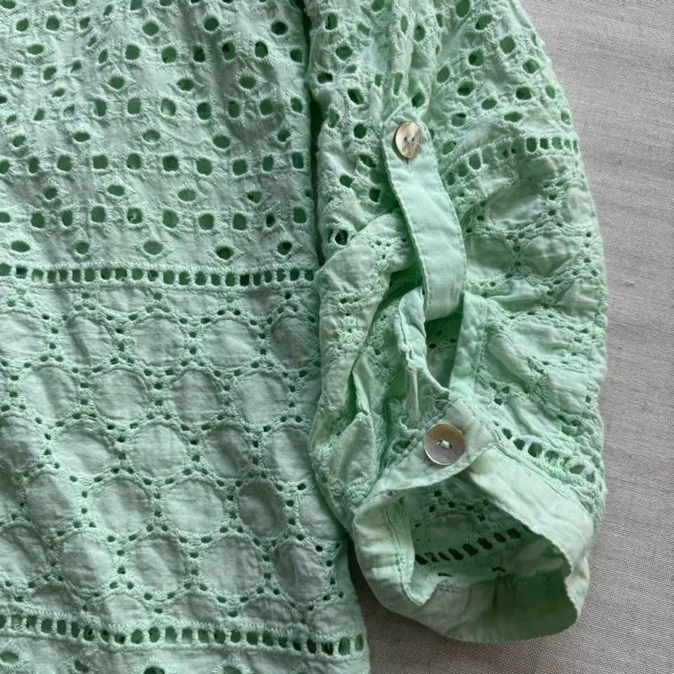 Blusa August Seda Perfeita Ilhós Cobertura Tamanho P Boho Beach Resort - Imagem 4 de 4