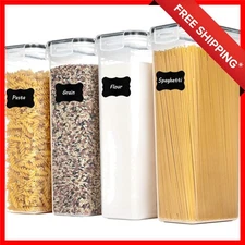 BPA-Free Airtight Food Storage Canisters - 4 Pack for Kitchen & Pantry Storage
