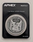 APMEX MINT DIRECT 1 OUNCE SILVER APMEX ROUND SILVER COIN IN TEP SKU 92515