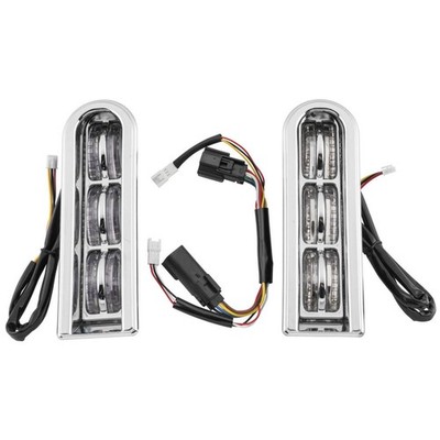 Letric Lighting Co. Saddlebag Filler Support Lights - Chrome LLC-SBF-C