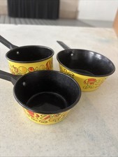 Specialty Alluminum Small Kid Toy Play Tin Mushroom Kitchen Pots Pans 60s 70s