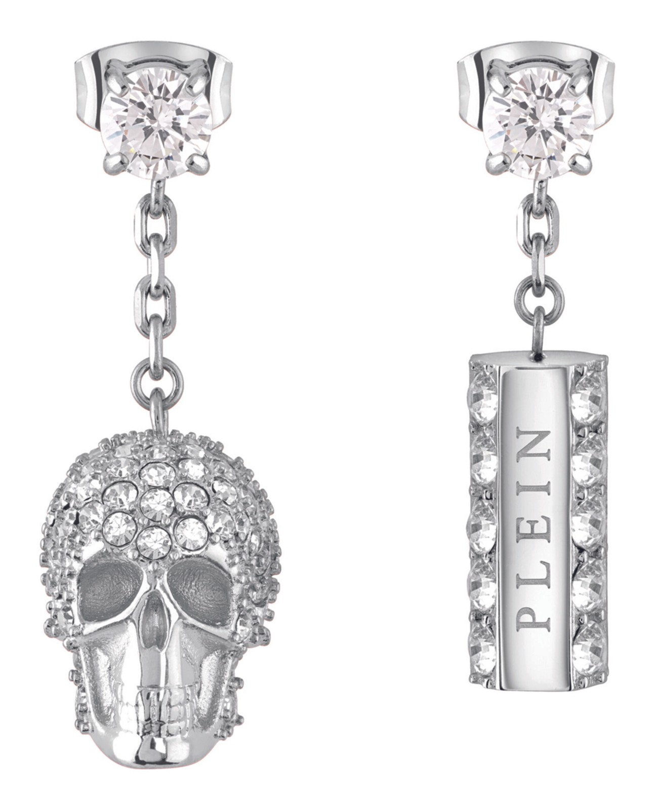 Женские раздвижные серьги Philipp Plein с кристаллами kull на крючках 41890₽