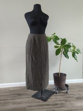 Vintage Tomatsu Linen Minimalist Boho Maxi Lined Textured Skirt Size 18W