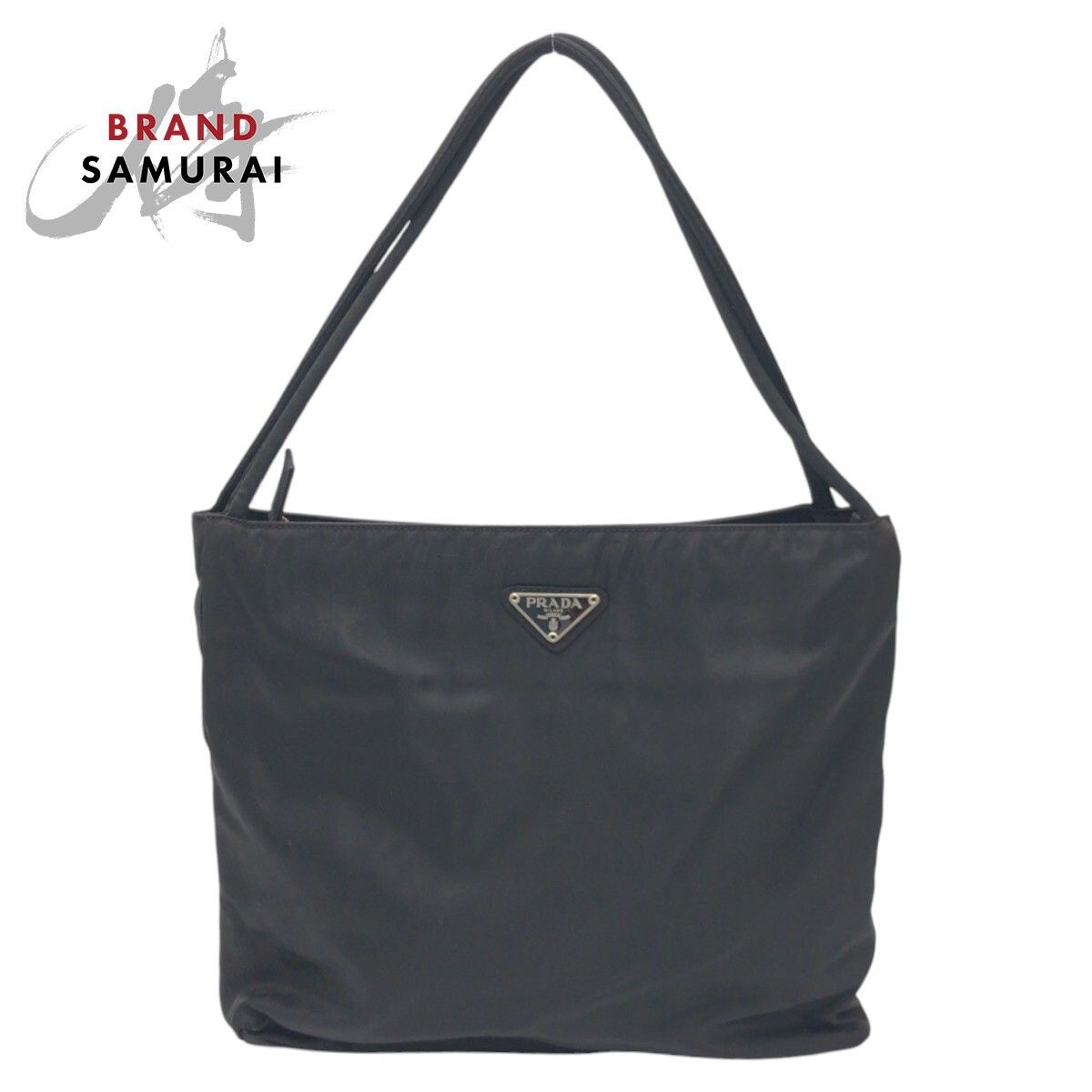 item PRADA Tessuto triangle logo black nylon tote bag shoulder bag handbag for