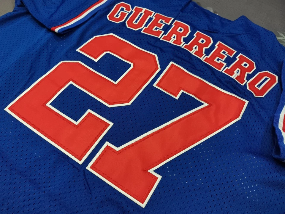 Jersey cosido vintage de malla real retro de Vladimir Guerrero #27 Expos. Foto 3 de 4