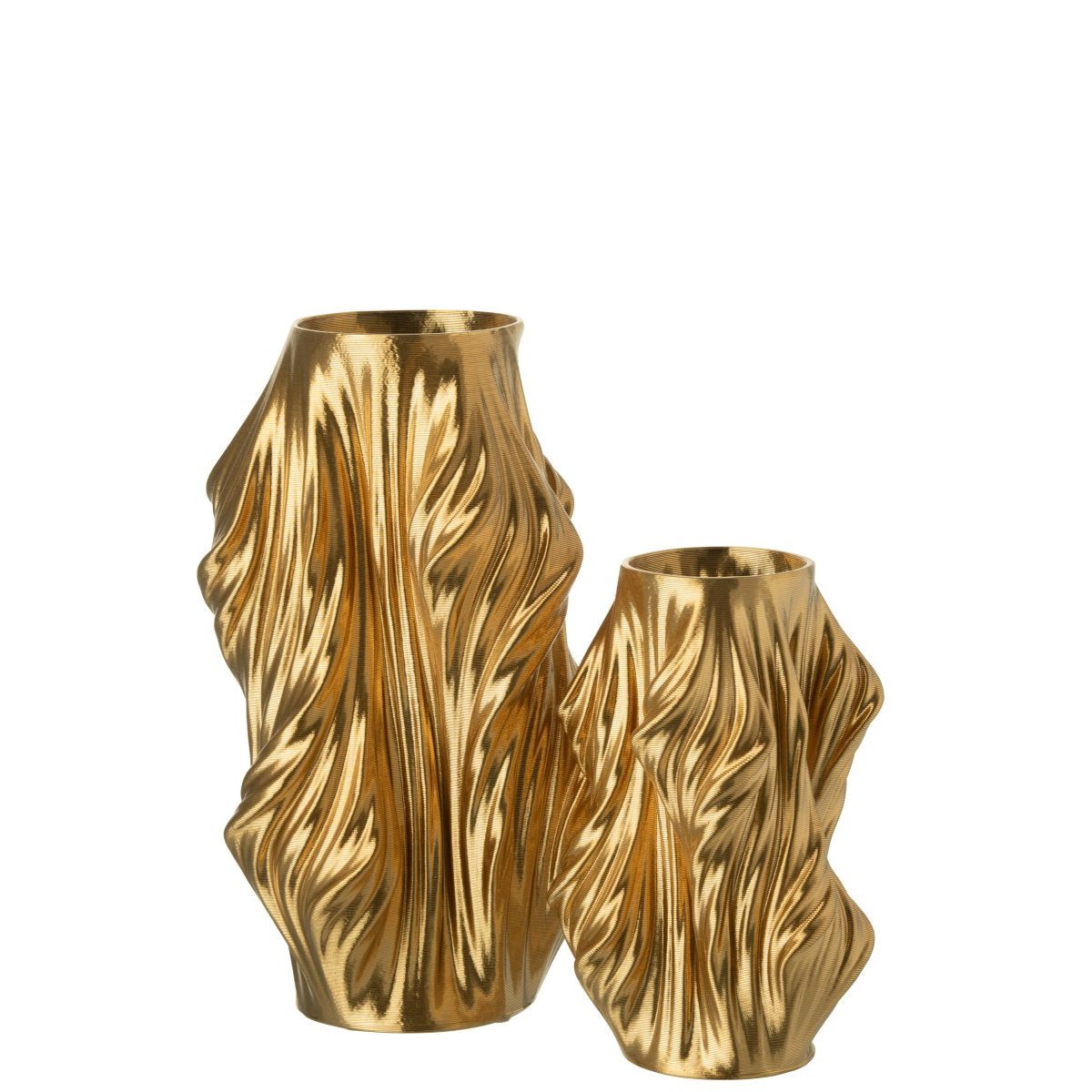 Vase en porcelaine dore 28cm Impression 3D pour decoration de table - 2