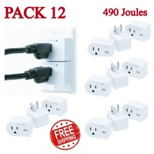 12 Single Outlet AC Wall Plug Surge Protector Power Suppressor 490 Joules 1875W