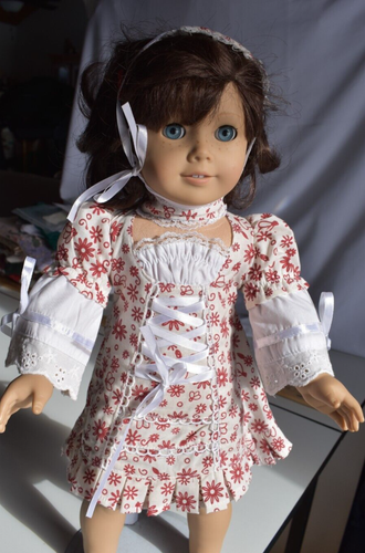 RUFFLED DRESS HAT FIT AMERICAN GIRL DOLLS HANDMADE NEW DOLL NOT INCL - Picture 2 of 3