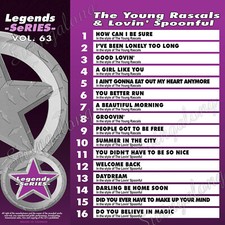 Lovin' Spoonful -Young Rascals - Buddy Holly- Legends Karaoke cd g 2 Vols 63 70