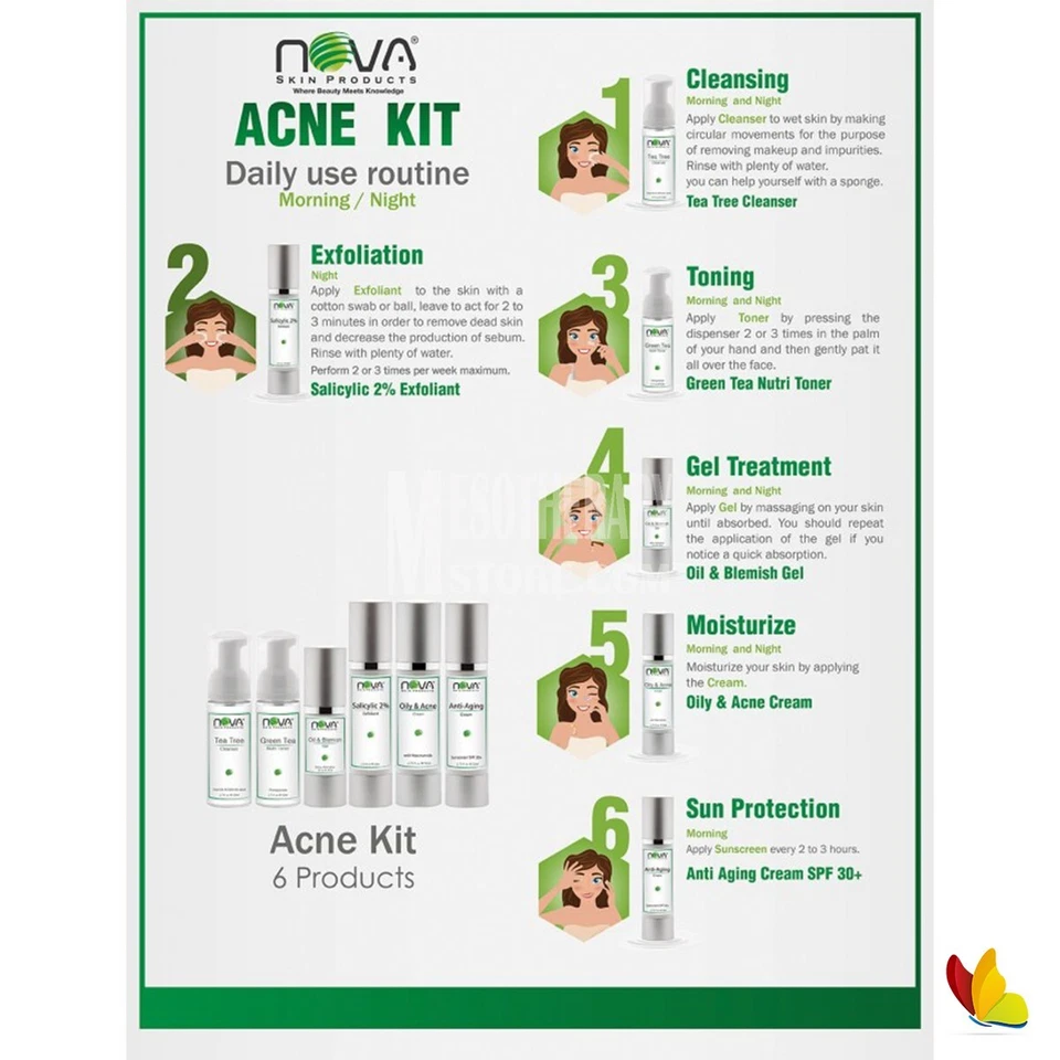 Kit de 6 productos para acné de Nova Skin Foto 2 de 4