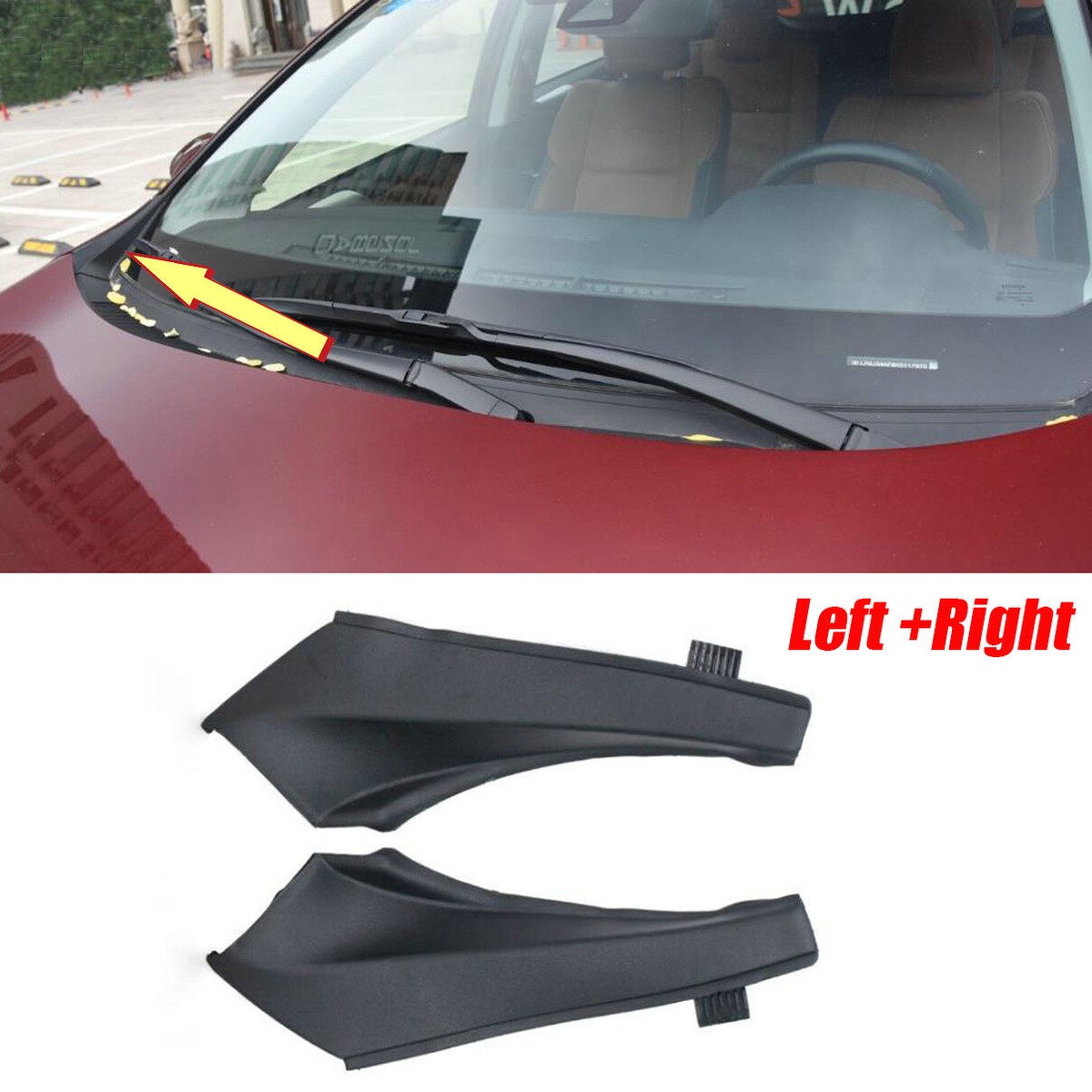 Car Front Wiper Side Cowl Extension Cover Pair 53867-0R030 For 13