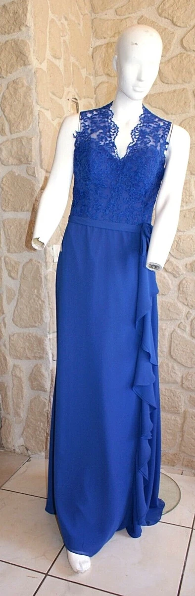 Robe cocktail bleu royal petit 42 marque Point Mariage mod le