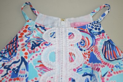 Top Lilly Pulitzer ANNABELLE Halter - Imprimé Shell Me About It Bleu Et Blanc, Taille 0 12, Neuf Avec étiquettes