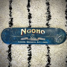 Santa Monica Airlines Skateboard Deck, 30th Anniversary, Pat Ngoho Autographed