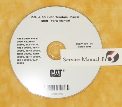 SEBP1560 CAT D6H Tractors Power Shift Parts Manual Book CD 4RC 6FC 8Z 3XB 4RE