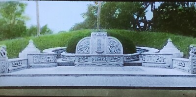 Tomb Built By Osi Iseng Haru, Saruarang, Java, c1900's Magic Lantern Glass Slide