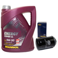MotoröL Set 5W-30 5 Liter + ÖLfilter SM 5086 FüR Audi Seat Leon Skoda VW Passat