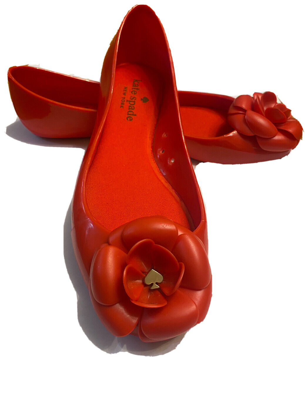 Kate Spade Red Jade Jelly Camilla Flower Ballerina /Ballet Flats Shoes Size  7 37 | eBay