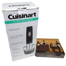 Cuisinart Cordless Wine Opener Aerator Pump Vaccum Stoppers Rechargeable Set 