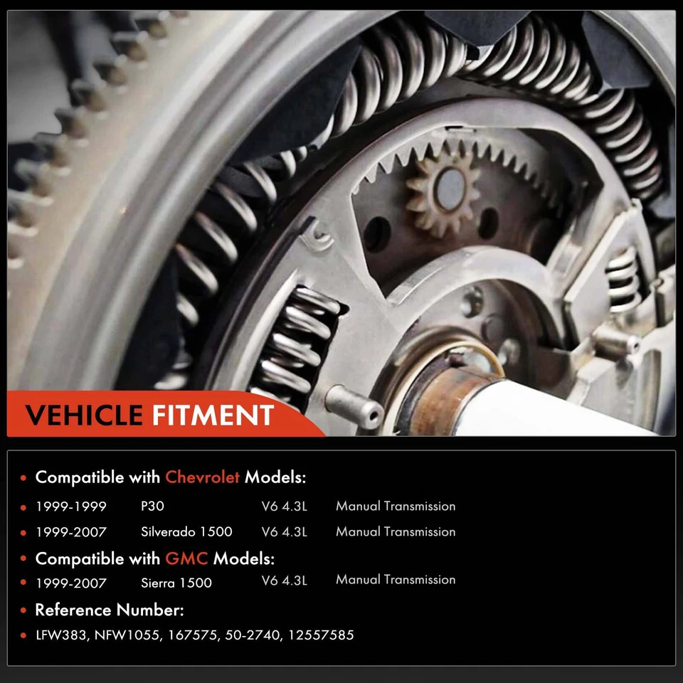 Clutch Flywheel for Chevy Silverado 1500 99-07 GMC Sierra 1500 6Holes 168Teeth - Image 2 of 4