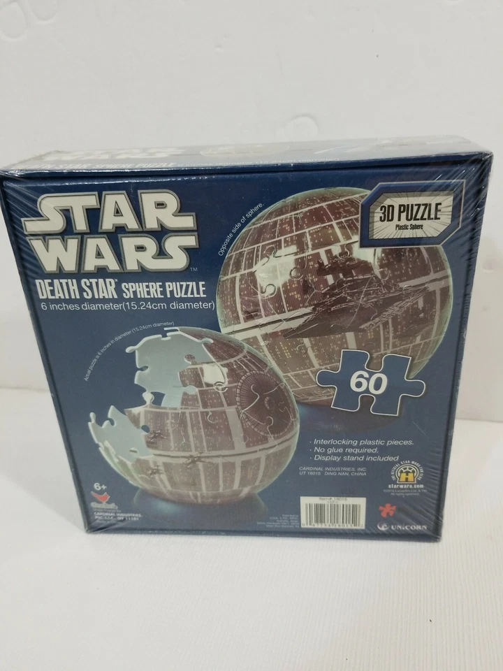 New Star Wars Death Star 6” 3D Plastic Sphere Puzzle 60 Pieces - Image 2 of 3