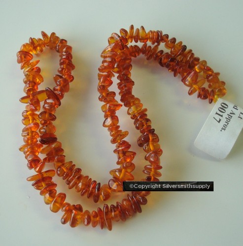 Baltic Amber Loose Beads Natural Chips approximately 4-8mm 150 Pcs Cognac BS009