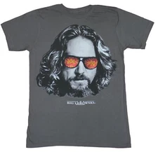 The Big Lebowski Mens T-Shirt  - The Dude With Red Design Glasses Image