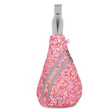 Sakroots Women's Go Sling Backpack, Sorbet Treehouse, 9IN x 6IN x 15IN
