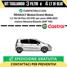 Tagliando per RENAULT Modus/Grand Modus 1.2 16V Hi-Flex 55 kw - 4 Lt di Castr...