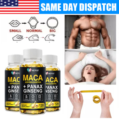 #1 BEST-MALE ENLARGER THICKER LONGER BIGGER 3'' GROWTH BOOST STAMINA 360 CAPSULES