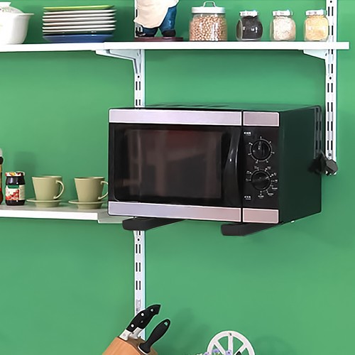 2x Microwave Brackets Cradle Adjustable Wall Mount Shelf Heavy Duty