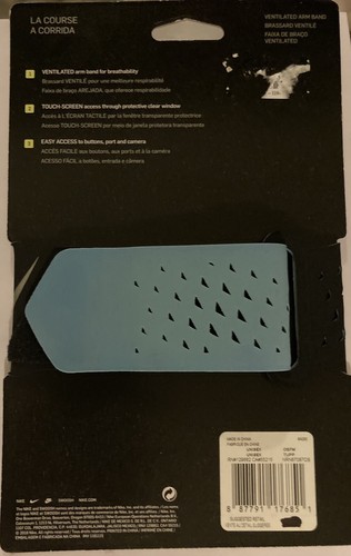 New Nike ArmBand iPhone Android Case Running Sports Ventilated Blue Unisex NWT - Picture 2 of 2