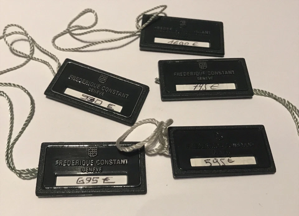 RARE LOT 5 ETIQUETTES, ETIQUETA, TAG MONTRE FREDERIQUE CONSTANT @ WATCH - Image 3 of 4