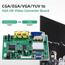 CGA EGA RGB to VGA GAME Video Converter Board 1 VGA Output CRT PDP LCD Monitor