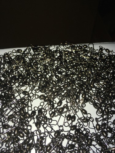 500 Duo-Lock Brass Crane Swivels Size #3 Black Nickel Finish Duolock - Picture 4 of 6