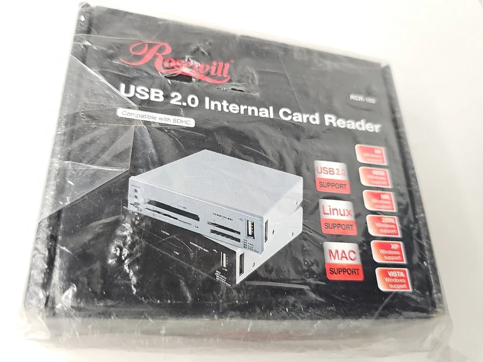Rosewill RCR-103 USB 2.0 Internal Card Reader Compatible With SDHC New Sealed - Image 2 of 4