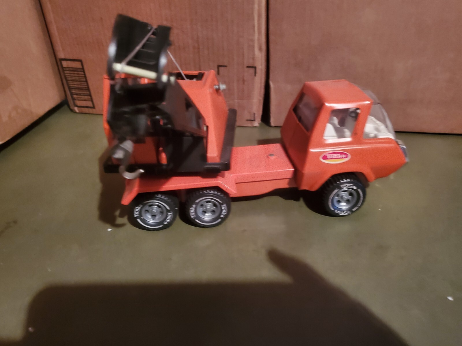 Vintage Tonka Crane Truck Orange eBay
