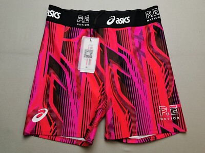 Asics x P.E Nation Damen Größe XL Persistence Bike Shorts (Neu mit Etikett) Retro Style 