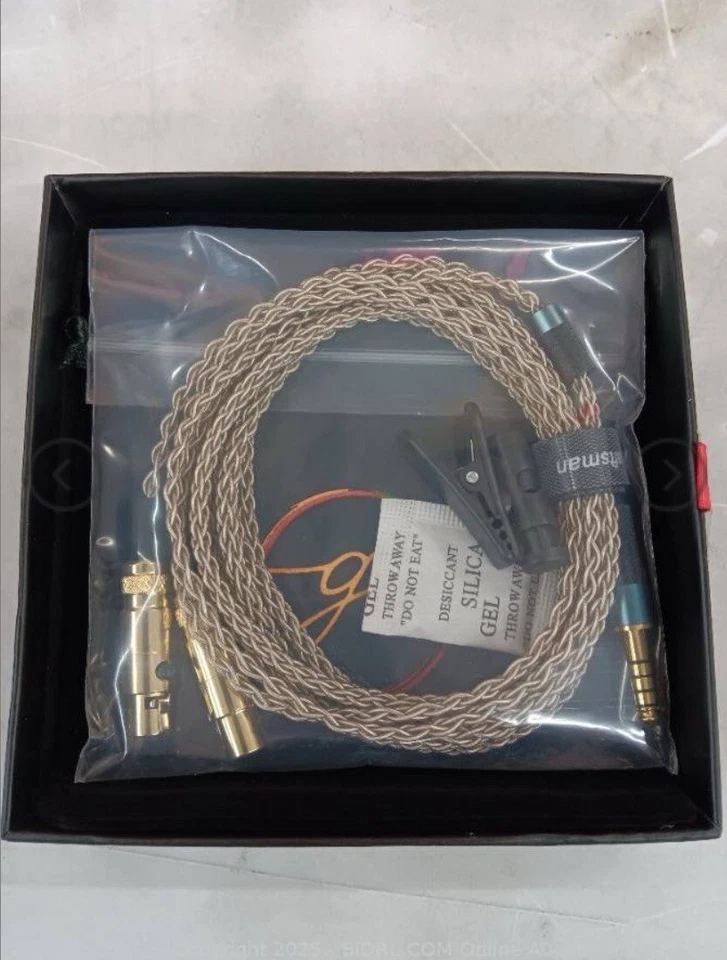 Кабель для наушников Craftsman 6n одинарный хрустальный серебристый 4-контактный с отверстием 2,5 мм/4,4 мм - Изображение 2 из 4