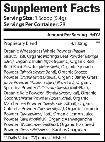 Green Boost: 16 super frutas e vegetais, probiótico Bacillus Coagulan, 30 porções - Imagem 4 de 4