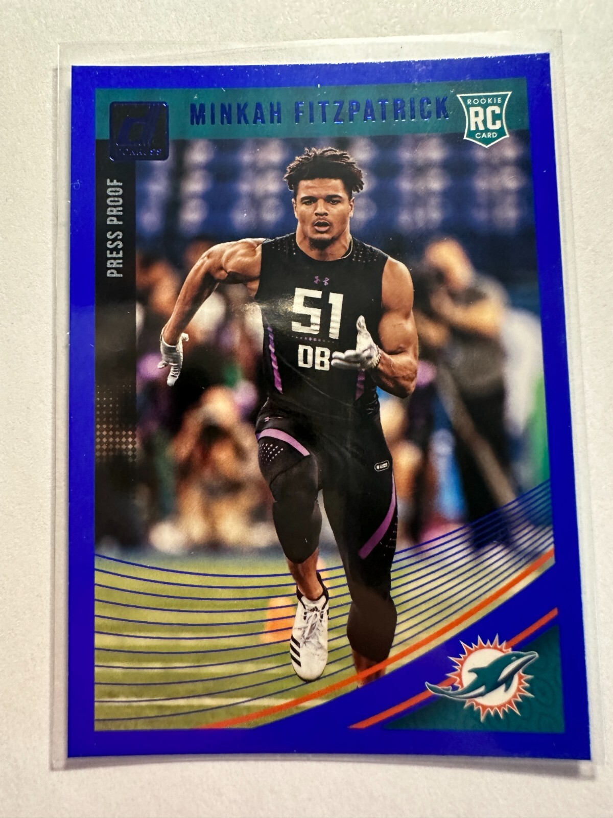 K20,616 - 2018 Donruss Press Proof Blue #353 Minkah Fitzpatrick