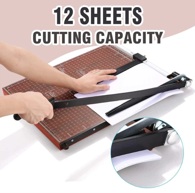Paper Cutter Heavy Duty 18" Cut Length Professional Large Paper Cutter 12-Sheet - Image 4 of 4