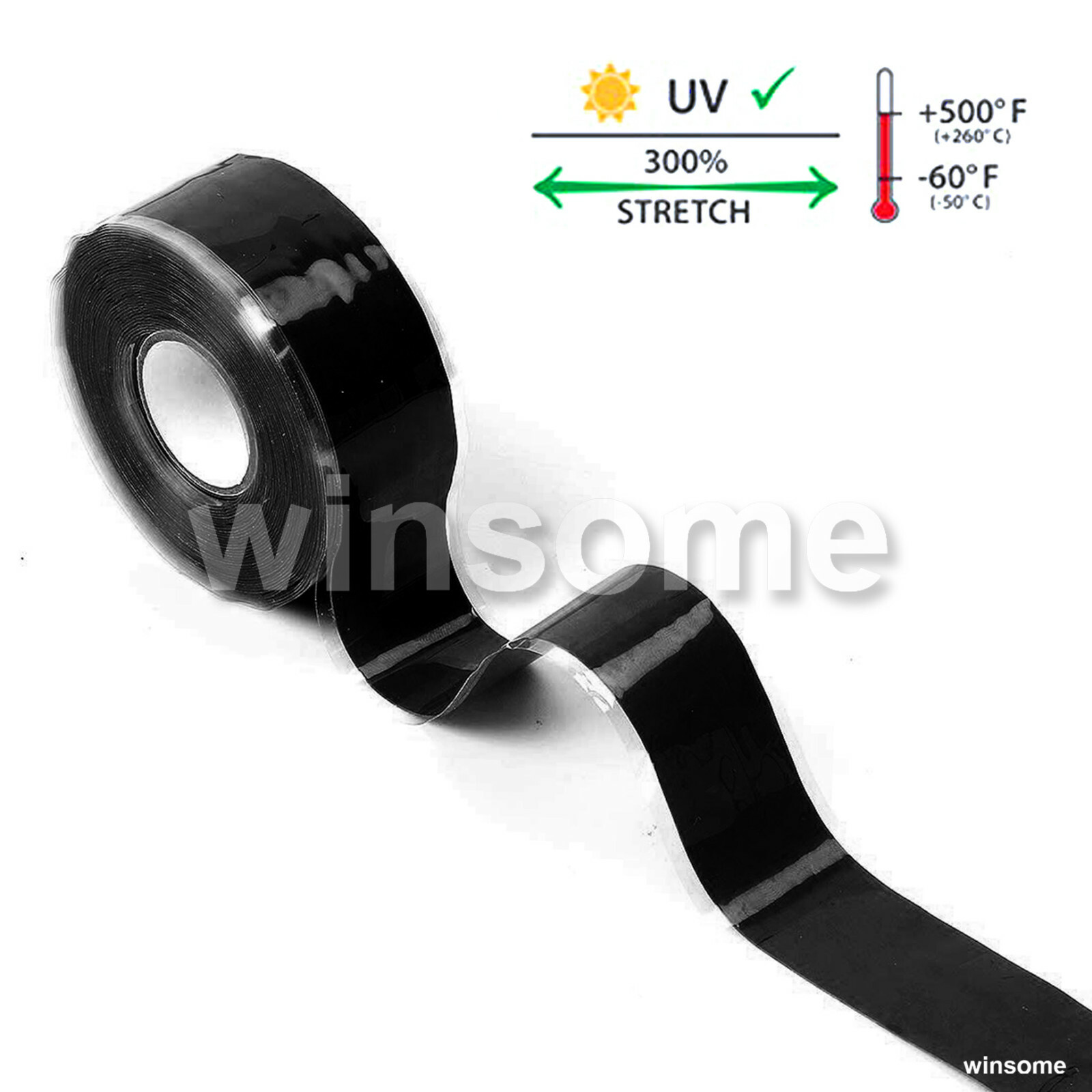 Self Fusing Silicone Seal Extreme Repair Plumbers Tape Non Adhesive
