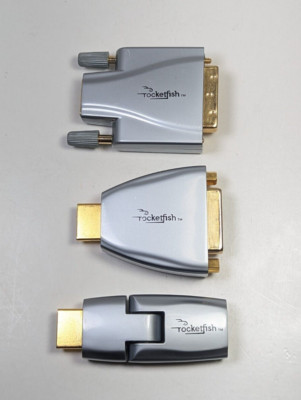 Rocketfish HDMI DVI M2F + F2M / M2F Swivel Adapters (3PC BUNDLE, GOOD WORKING)