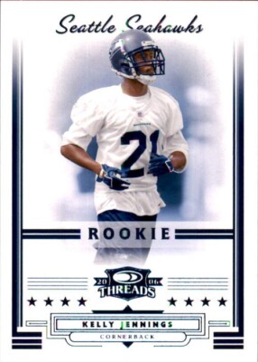 2006 Donruss Threads Retail Blue Rookie #206 Kelly Jennings /200 Seahawks SP RC