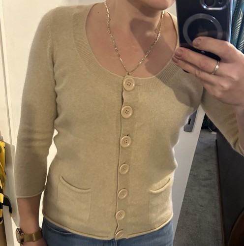 Marks And Spencer Autograph Weekend 100% Cashmere Cardigan/jumper